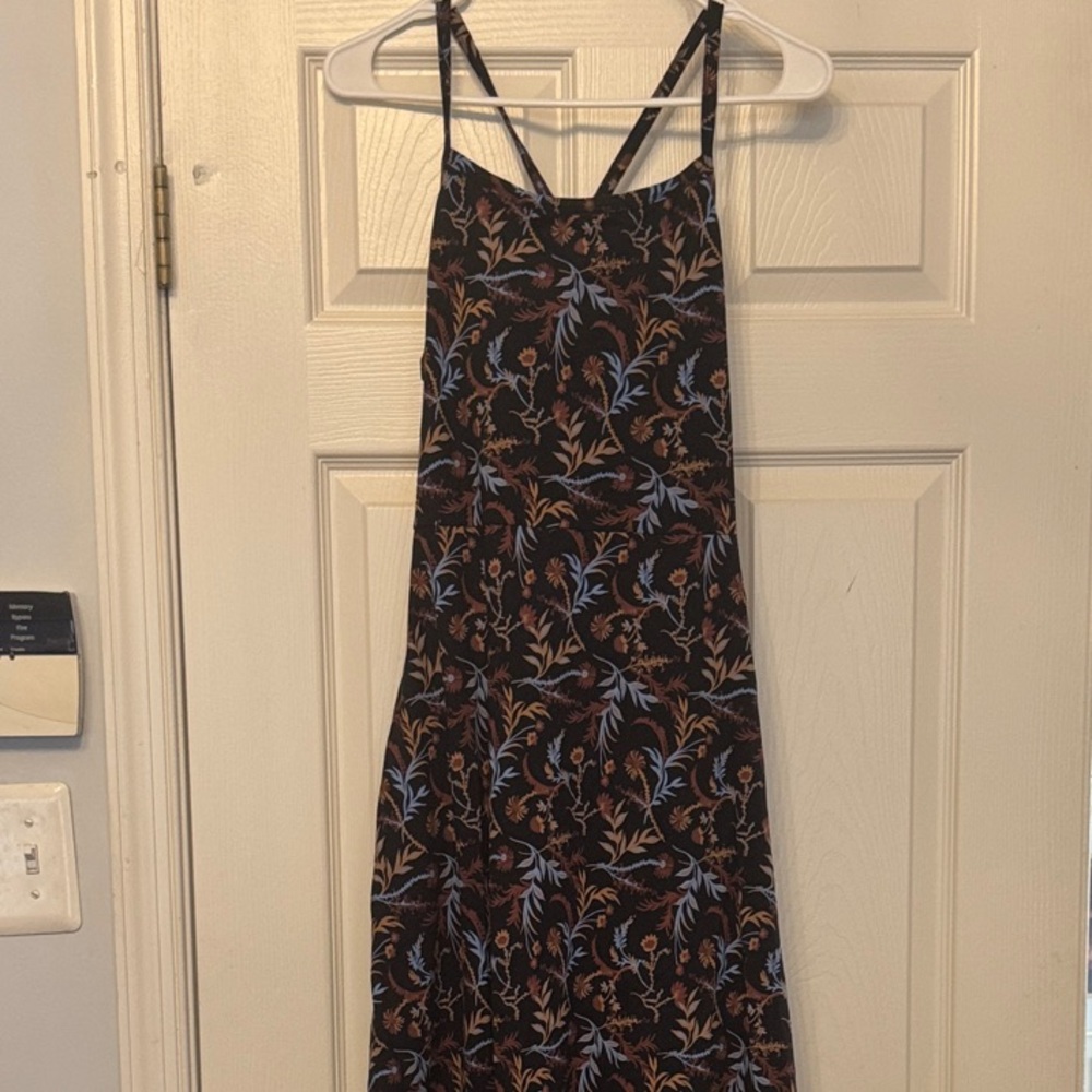 Pact Black Floral Maxi Dress